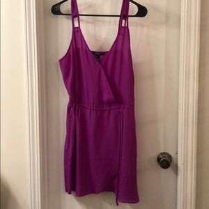 Beautiful Fuchsia mini dress with waist cinch tie